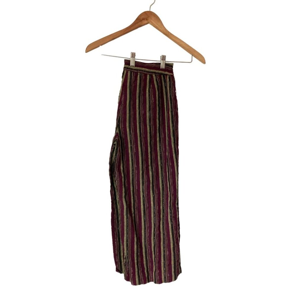 Vintage Peck & Peck Striped Linen Capri Pants